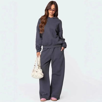 Chic Bow Print Tracksuit